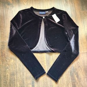 The Children’s Place Girls Black Velour Shrug